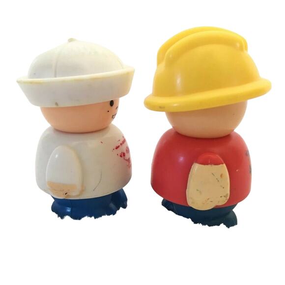 SHELCORE 2 Vintage People Toy Figures Construction Worker Sailor Preschool - Picture 4 of 6